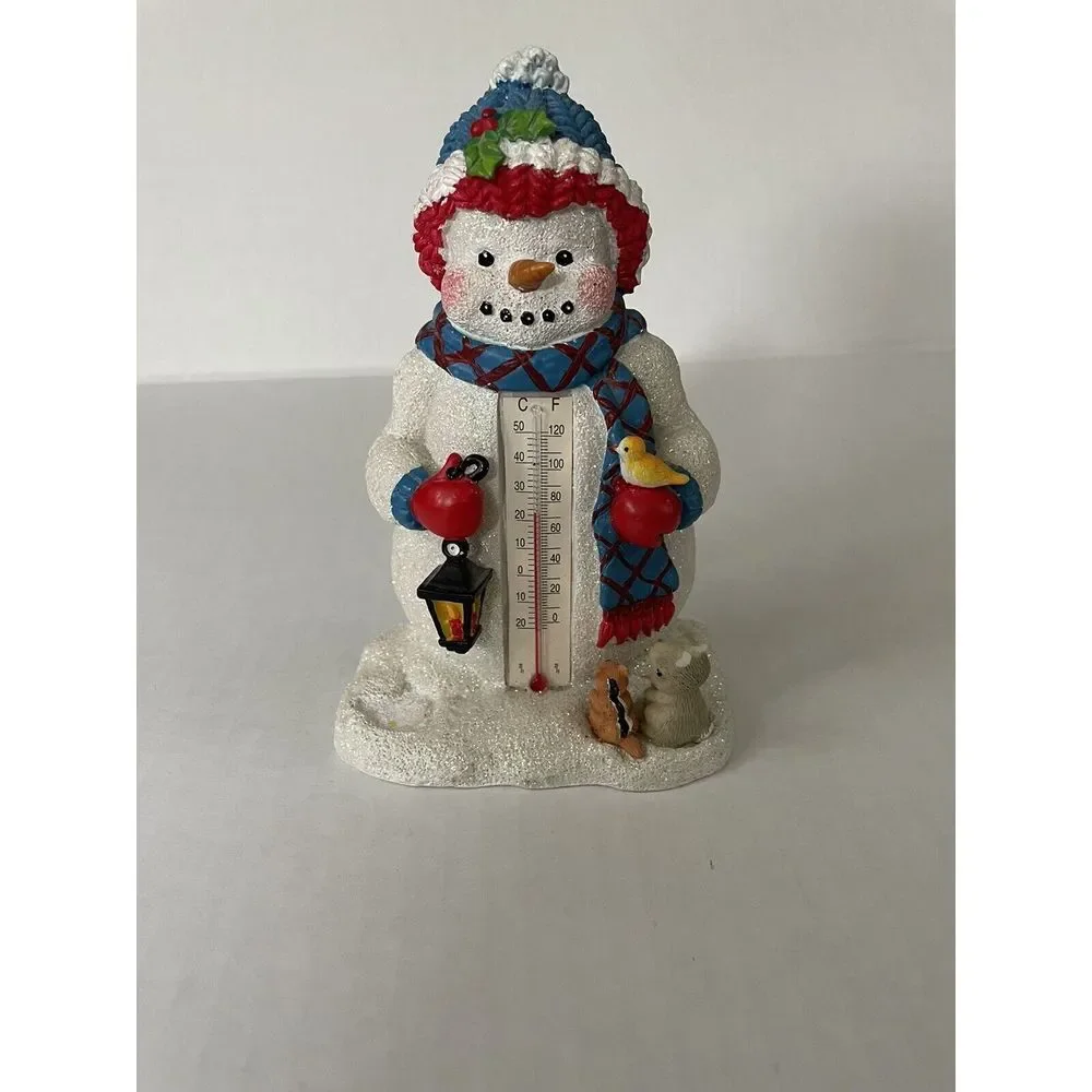 Snowman Christmas Winter Holiday Thermometer White Wall Piece Nice‎